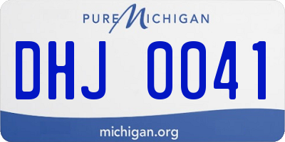 MI license plate DHJ0041