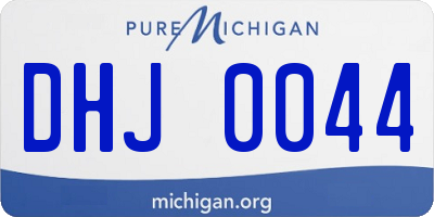MI license plate DHJ0044
