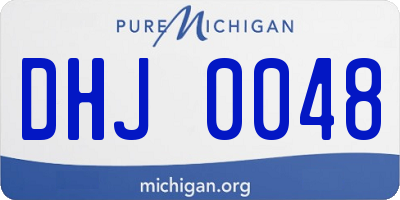 MI license plate DHJ0048