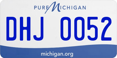 MI license plate DHJ0052