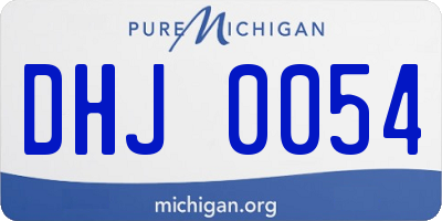 MI license plate DHJ0054