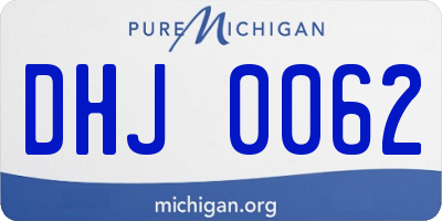 MI license plate DHJ0062