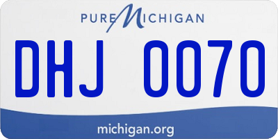 MI license plate DHJ0070
