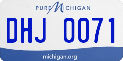 MI license plate DHJ0071