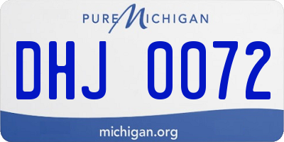 MI license plate DHJ0072