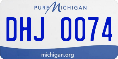 MI license plate DHJ0074