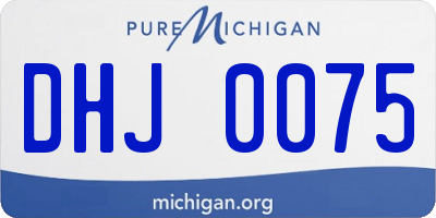 MI license plate DHJ0075