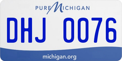 MI license plate DHJ0076