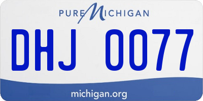 MI license plate DHJ0077