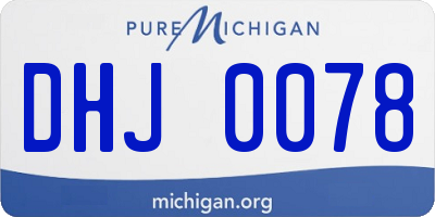 MI license plate DHJ0078