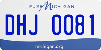 MI license plate DHJ0081