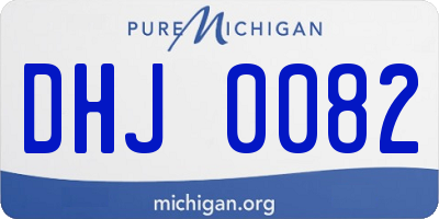 MI license plate DHJ0082