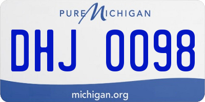 MI license plate DHJ0098