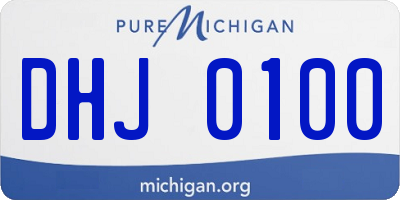 MI license plate DHJ0100
