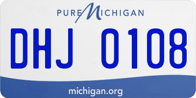 MI license plate DHJ0108