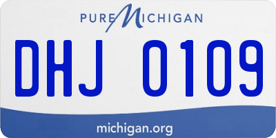 MI license plate DHJ0109