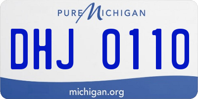 MI license plate DHJ0110