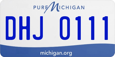 MI license plate DHJ0111