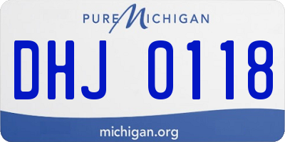 MI license plate DHJ0118