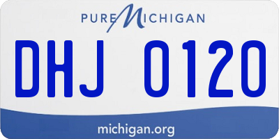 MI license plate DHJ0120