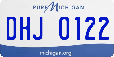 MI license plate DHJ0122