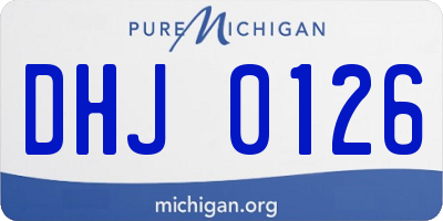 MI license plate DHJ0126