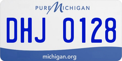 MI license plate DHJ0128