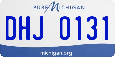 MI license plate DHJ0131