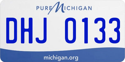 MI license plate DHJ0133