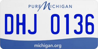 MI license plate DHJ0136