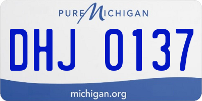 MI license plate DHJ0137