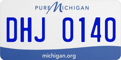 MI license plate DHJ0140