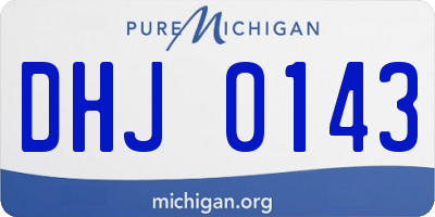 MI license plate DHJ0143