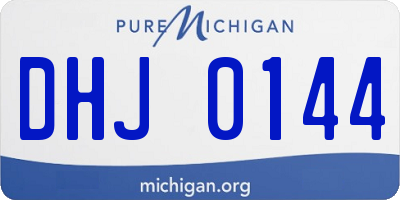 MI license plate DHJ0144