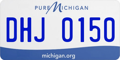 MI license plate DHJ0150