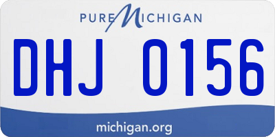 MI license plate DHJ0156