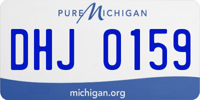 MI license plate DHJ0159
