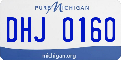 MI license plate DHJ0160