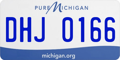 MI license plate DHJ0166