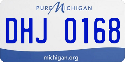 MI license plate DHJ0168