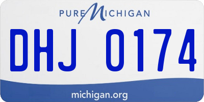 MI license plate DHJ0174