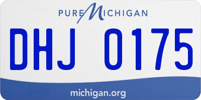 MI license plate DHJ0175