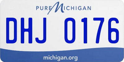 MI license plate DHJ0176