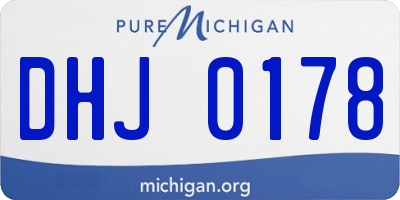MI license plate DHJ0178