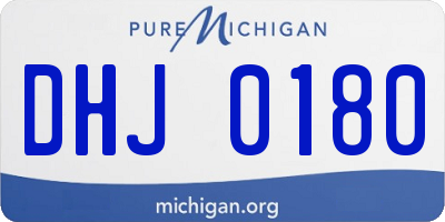 MI license plate DHJ0180
