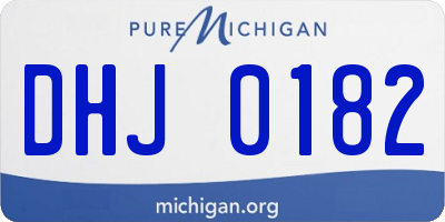 MI license plate DHJ0182