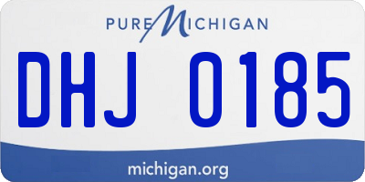 MI license plate DHJ0185