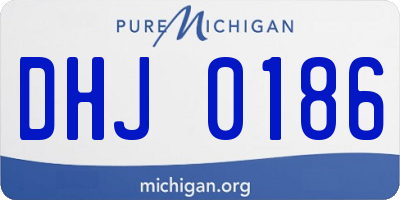 MI license plate DHJ0186