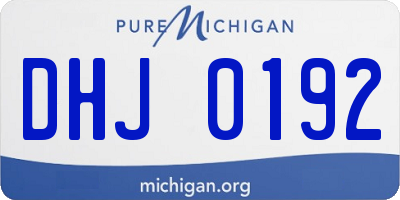 MI license plate DHJ0192