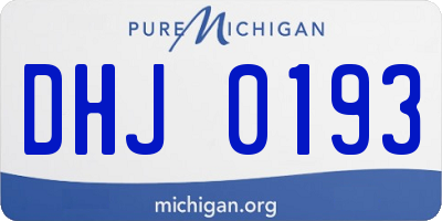 MI license plate DHJ0193